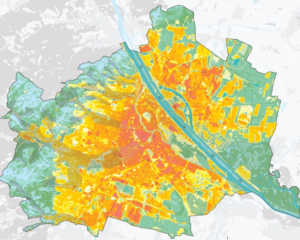 Stadtklimaanalyse: Thermische Karte von Wien