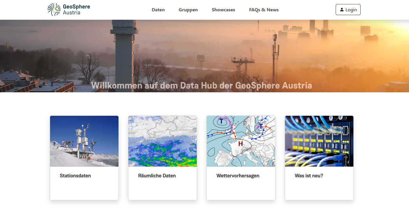 GeoSphere Data Hub Screenshot